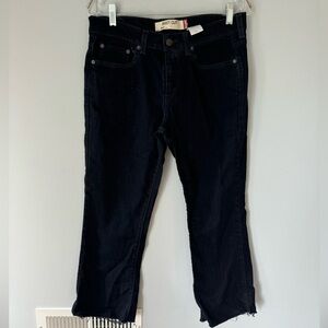 Levi’s 515 Black Boot Cut Denim Jeans - Size 8L Cut Off Hem (32W x 35L)